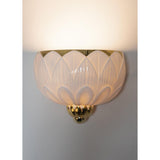 LLADRO' Applique Ivy & Seed Bianco e Oro 18x23cm Porcellana