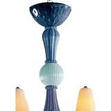 LLADRO' Chandelier Ivy e Seed 20 Luci Medio Oceano 138x115cm Porcellana