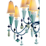 LLADRO' Chandelier Ivy e Seed 20 Luci Medio Oceano 138x115cm Porcellana