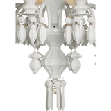 Lladró Chandelier Belle De Nuit 12 Luci Bianco 100x65cm Porcellana
