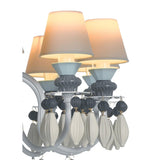 LLADRO' Chandelier Belle De Nuit 12 Luci Nero 100x65cm Porcellana