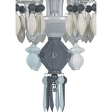 LLADRO' Chandelier Belle De Nuit 12 Luci Nero 100x65cm Porcellana