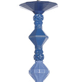 LLADRO' Chandelier Belle De Nuit 12 Luci Azzurro 100x65cm Porcellana