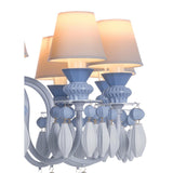 LLADRO' Chandelier Belle De Nuit 12 Luci Azzurro 100x65cm Porcellana