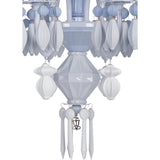 LLADRO' Chandelier Belle De Nuit 12 Luci Azzurro 100x65cm Porcellana