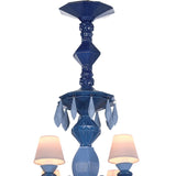 LLADRO' Chandelier Belle De Nuit 40 Luci Azzurro 150x100cm Porcellana