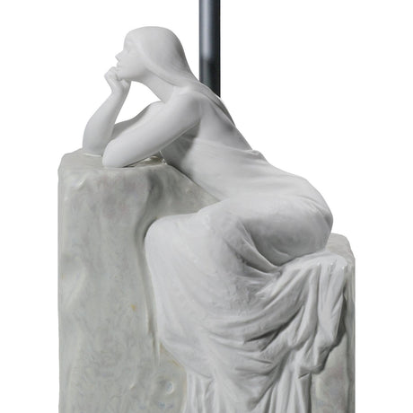 Lladró Lampada da Tavolo Donna Contemplativa II 57x30cm Porcellana