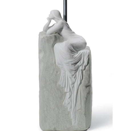 Lladró Lampada da Tavolo Donna Contemplativa II 57x30cm Porcellana