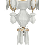 LLADRO' Chandelier Belle De Nuit 12 Luci Lustro Oro 100x65cm Porcellana