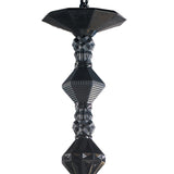 LLADRO' Chandelier Belle De Nuit 12 Luci Nero Assoluto 100x65cm Porcellana