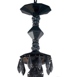 LLADRO' Chandelier Belle De Nuit 24 Luci Nero Assoluto 125x80cm Porcellana