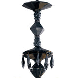 LLADRO' Chandelier Belle De Nuit 40 Luci Nero Assoluto 150x100cm Porcellana