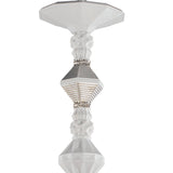 LLADRO' Chandelier Belle De Nuit 12 Luci Lustro Argento 100x65cm Porcellana