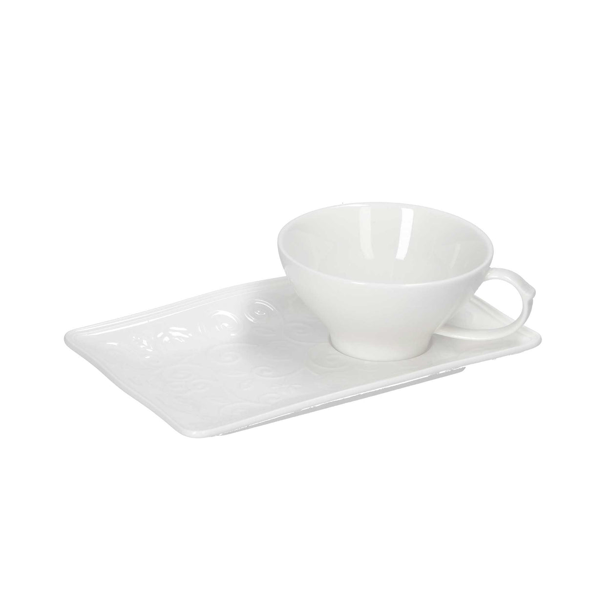 Tazza tè con vassoietto La Porcellana Bianca in porcellana 180cc