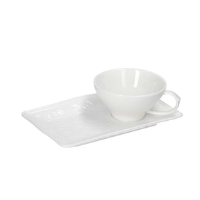 Tazza tè con vassoietto La Porcellana Bianca in porcellana 180cc