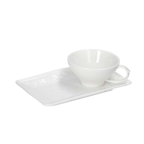 Tazza tè con vassoietto La Porcellana Bianca in porcellana 180cc