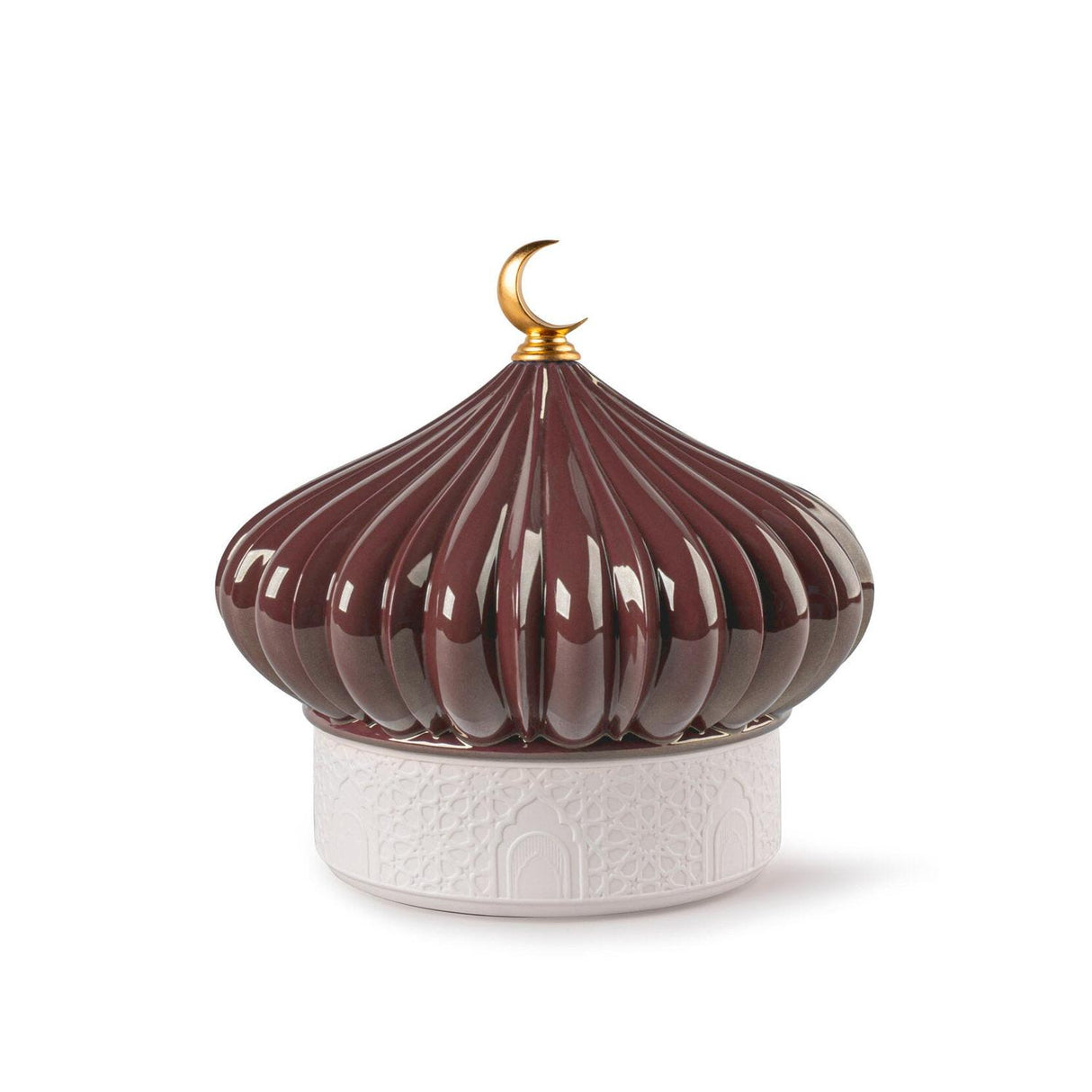 LLADRO' Scatola con Piatti Majestic Nights Granata  23x24cm Porcellana