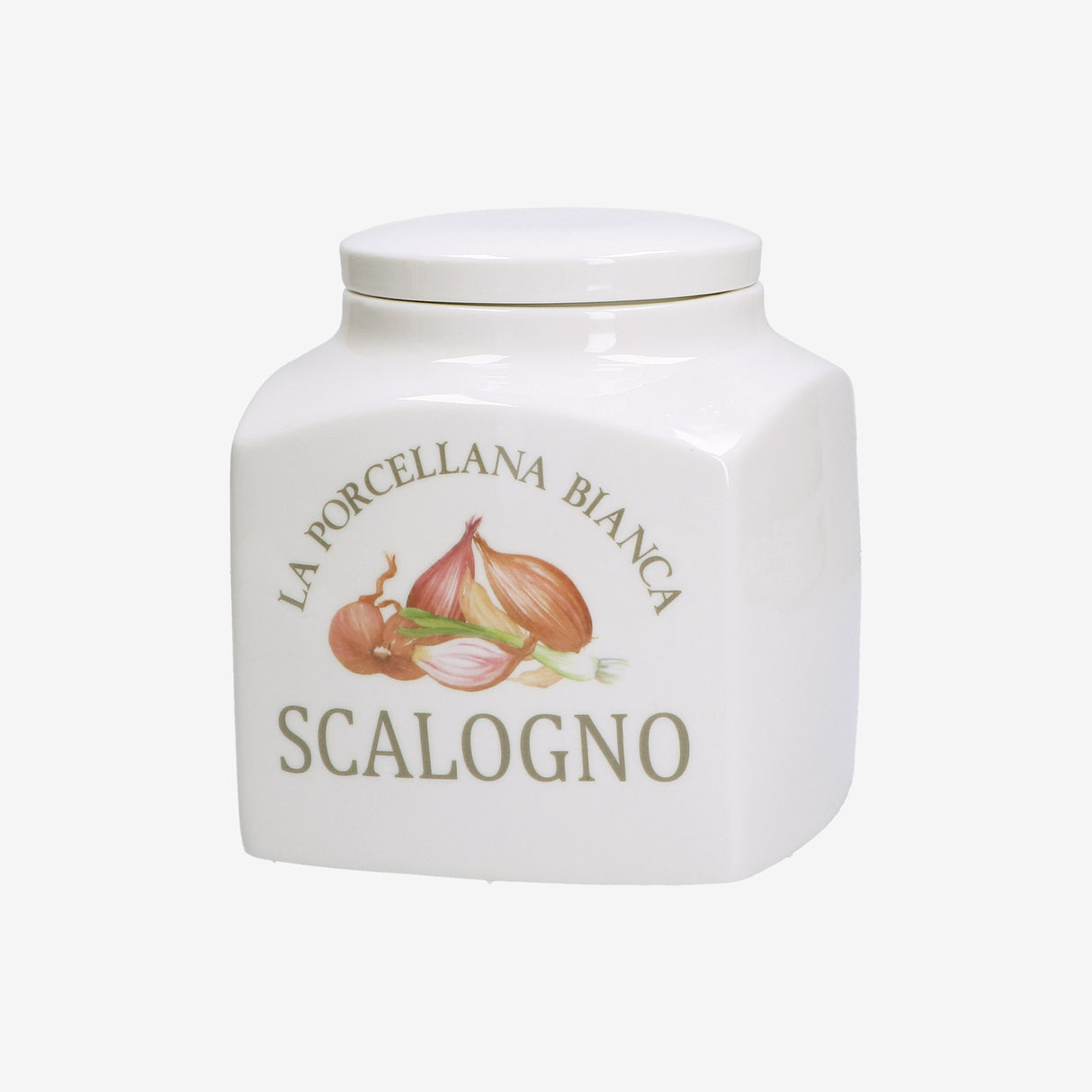 Barattolo Scalogno La Porcellana Bianca in porcellana bianca 12x12 cm