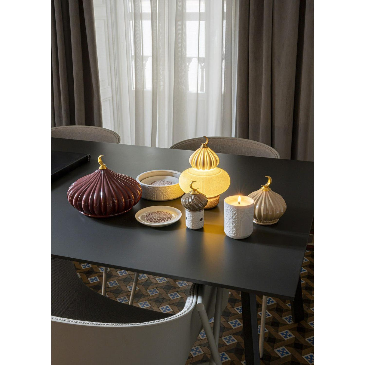 LLADRO' Diffusore D'Incenso Majestic Nights Marrone  14x8cm Porcellana
