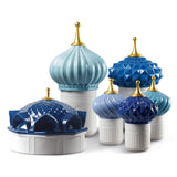 LLADRO' Candela Pinnacolo Azzurro 1001 Lights Profumo Unbreakable Spirit 13x8cm Porcellana