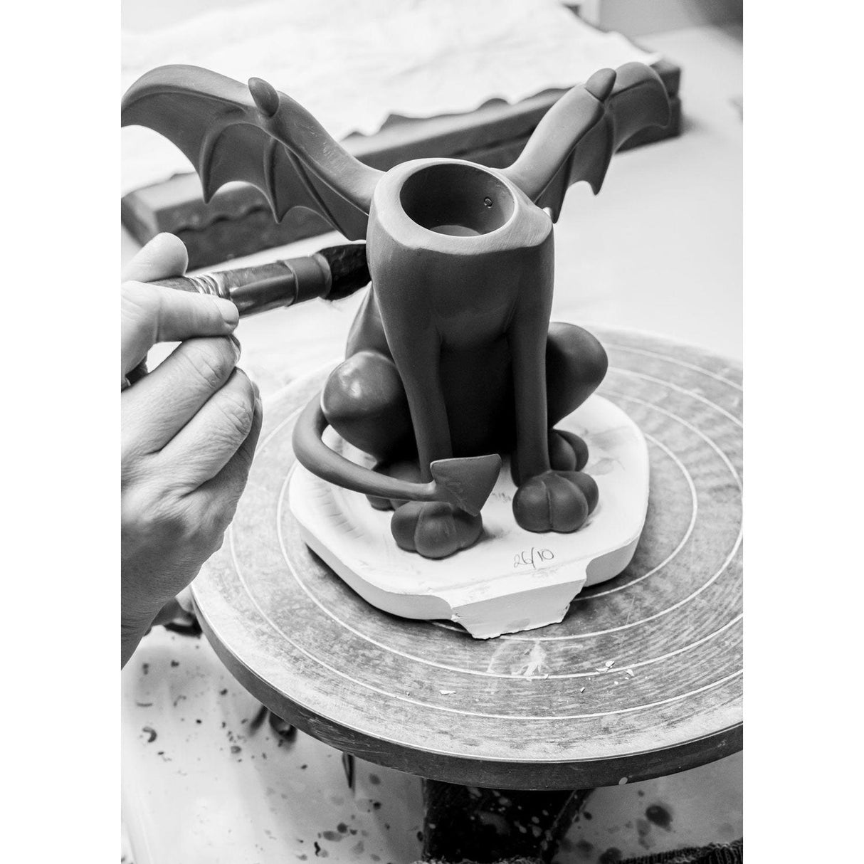 LLADRO' Scultura Little Devil Catserie Limitata 26x20cm Porcellana