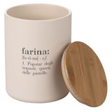 VILLA D'ESTE HOME TIVOLI Victionary Barattolo Farina 2L Beige Gres e Bamboo