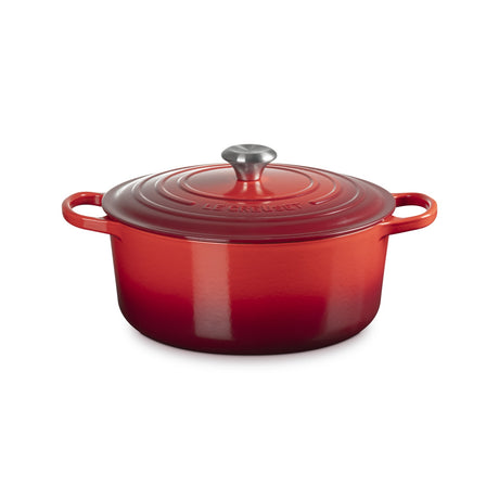 Cocotte rotonda Le Creuset in ghisa vetrificata rossa 28 cm