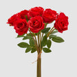 Mazzo 10 rose artificiali EDG in tessuto rosso 40 cm