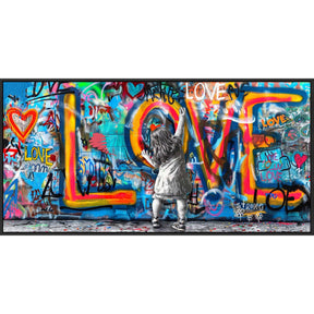 Quadro Glossy Love Palais Royal su tela con luci LED 120x60 cm