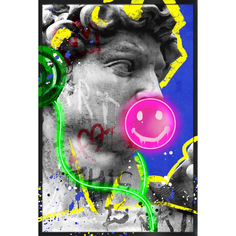 Quadro David Smile Palais Royal su tela con luci LED 80x120 cm