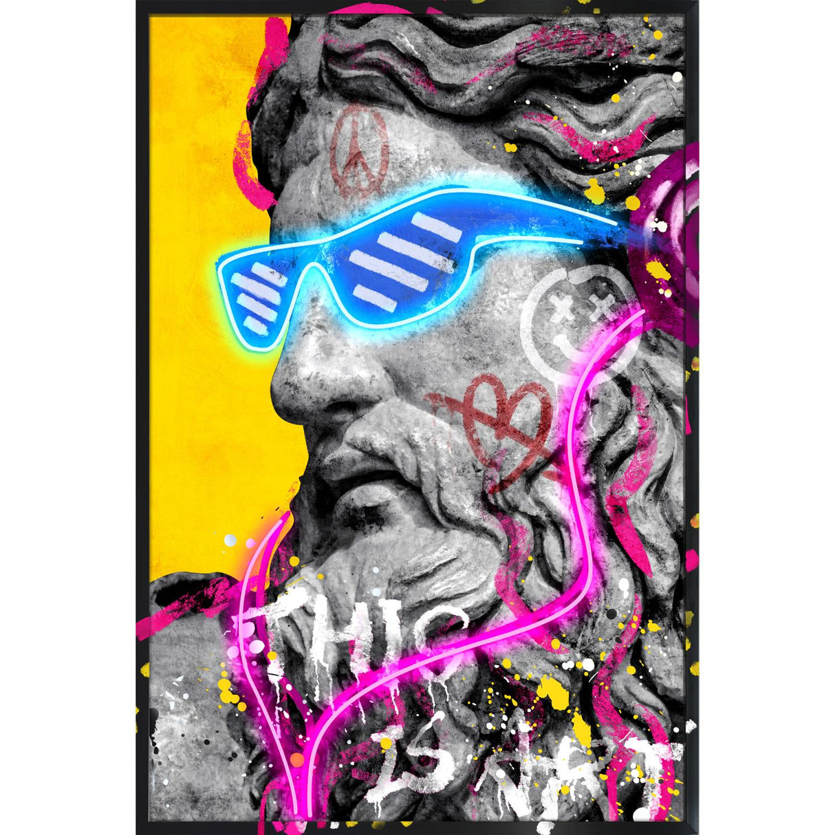 Quadro Zeus Palais Royal su tela con LED integrati 80x120 cm