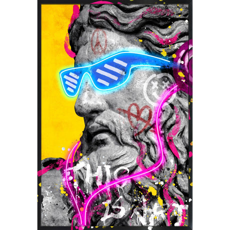 Quadro Zeus Palais Royal su tela con LED integrati 80x120 cm