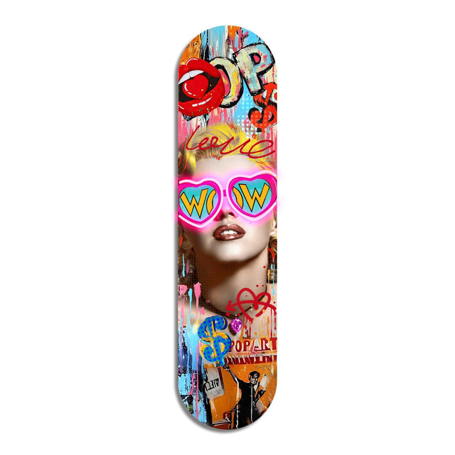 Pannello Skate Blonde Palais Royal in legno con LED 20x80 cm
