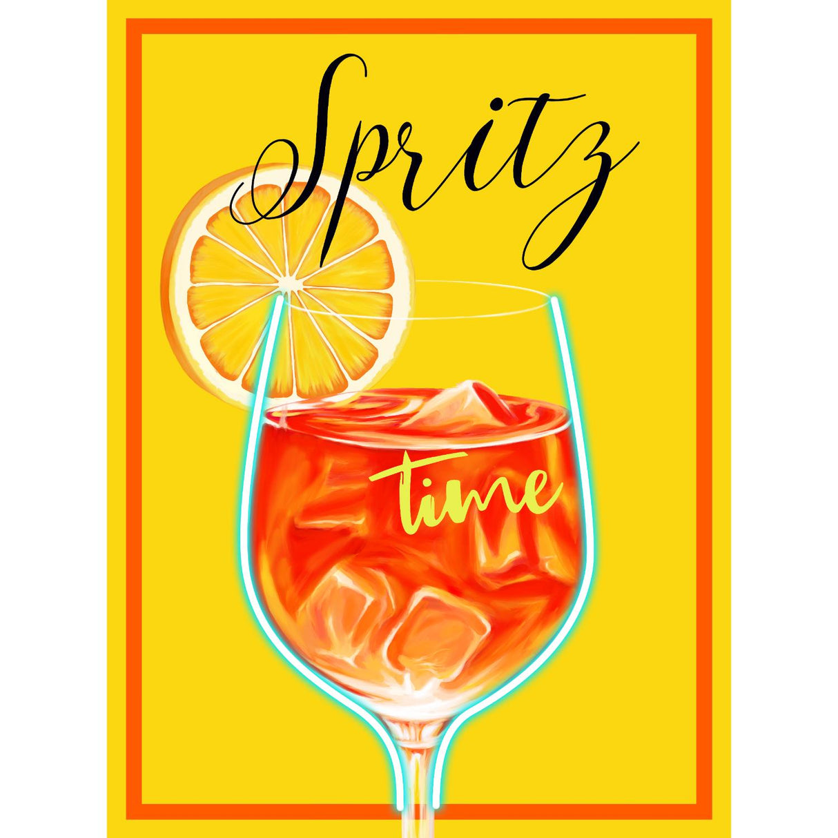 Quadro Spritz Palais Royal stampa su tela con luci LED 60x80 cm