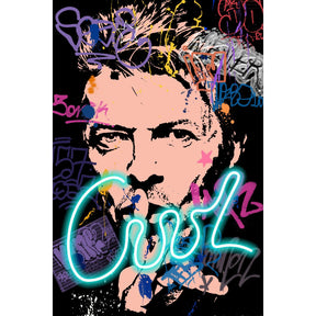 Quadro David Bowie Palais Royal su tela con luci LED 60x90 cm