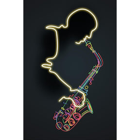 Quadro Sax Palais Royal stampa su tela con LED 80x120 cm