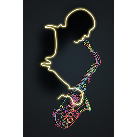 Quadro Sax Palais Royal stampa su tela con LED 80x120 cm