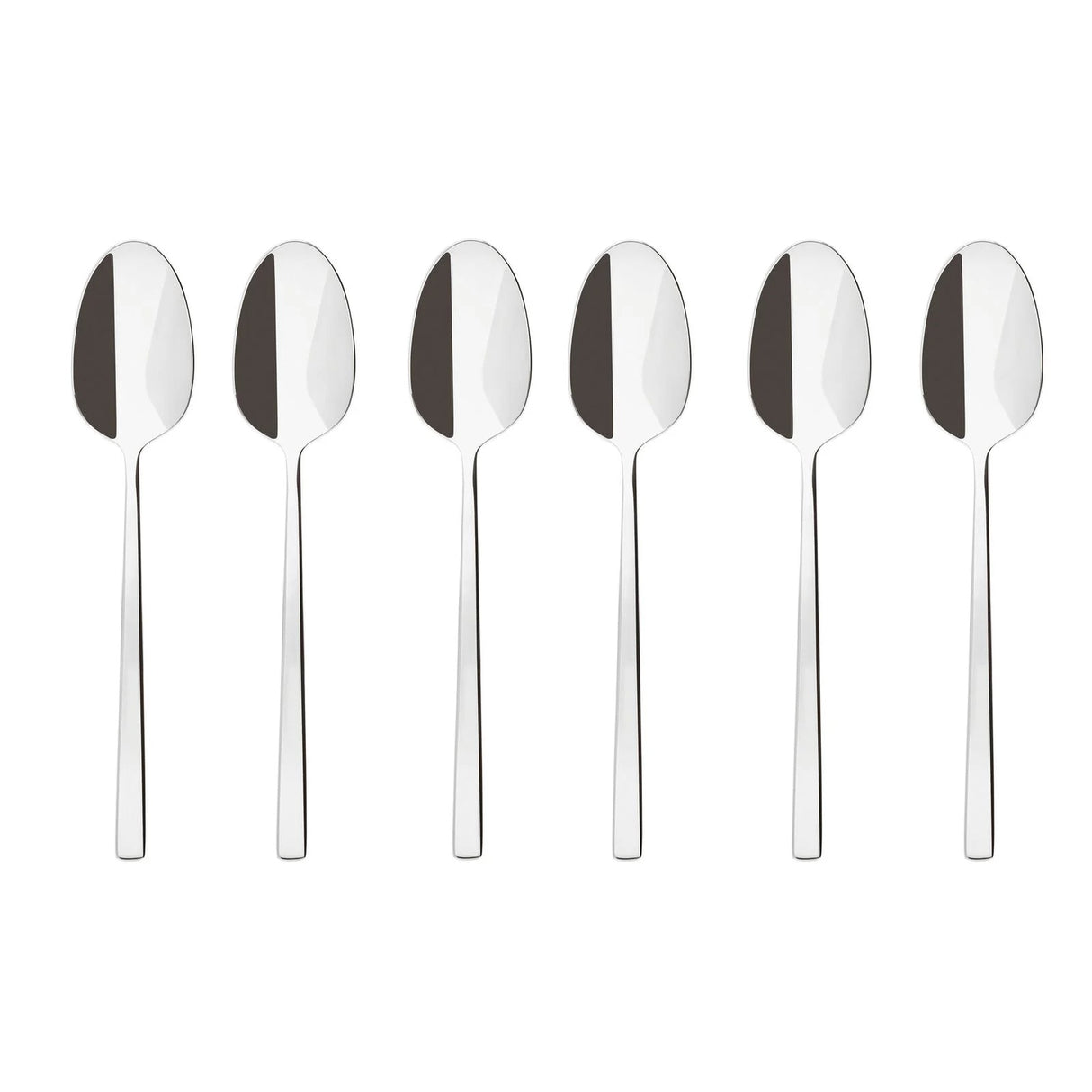 Set 6 cucchiaini caffè Sambonet in acciaio inox lucido effetto specchio