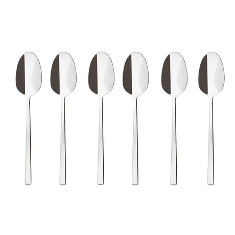 Set 6 cucchiaini caffè Sambonet in acciaio inox lucido effetto specchio