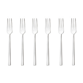 Set forchette dessert Rock Sambonet acciaio inox finitura specchio 6 pezzi