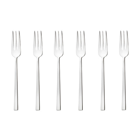 Set forchette dessert Rock Sambonet acciaio inox finitura specchio 6 pezzi