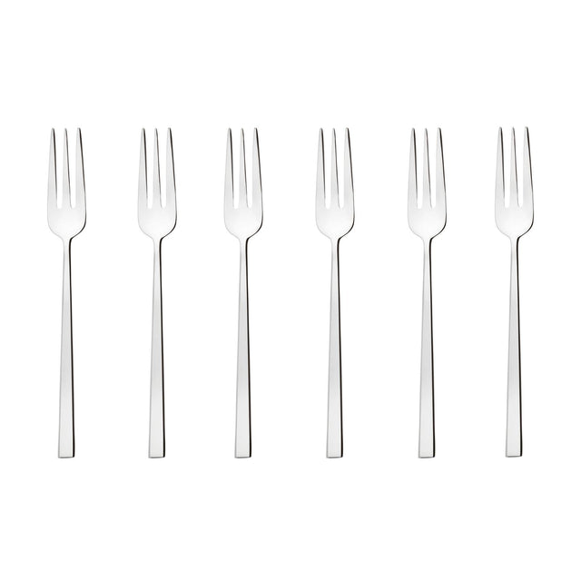Set forchette dessert Rock Sambonet acciaio inox finitura specchio 6 pezzi