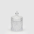 Scatola contenitore EDG Diamond in vetro trasparente sfaccettato 14x8,5 cm