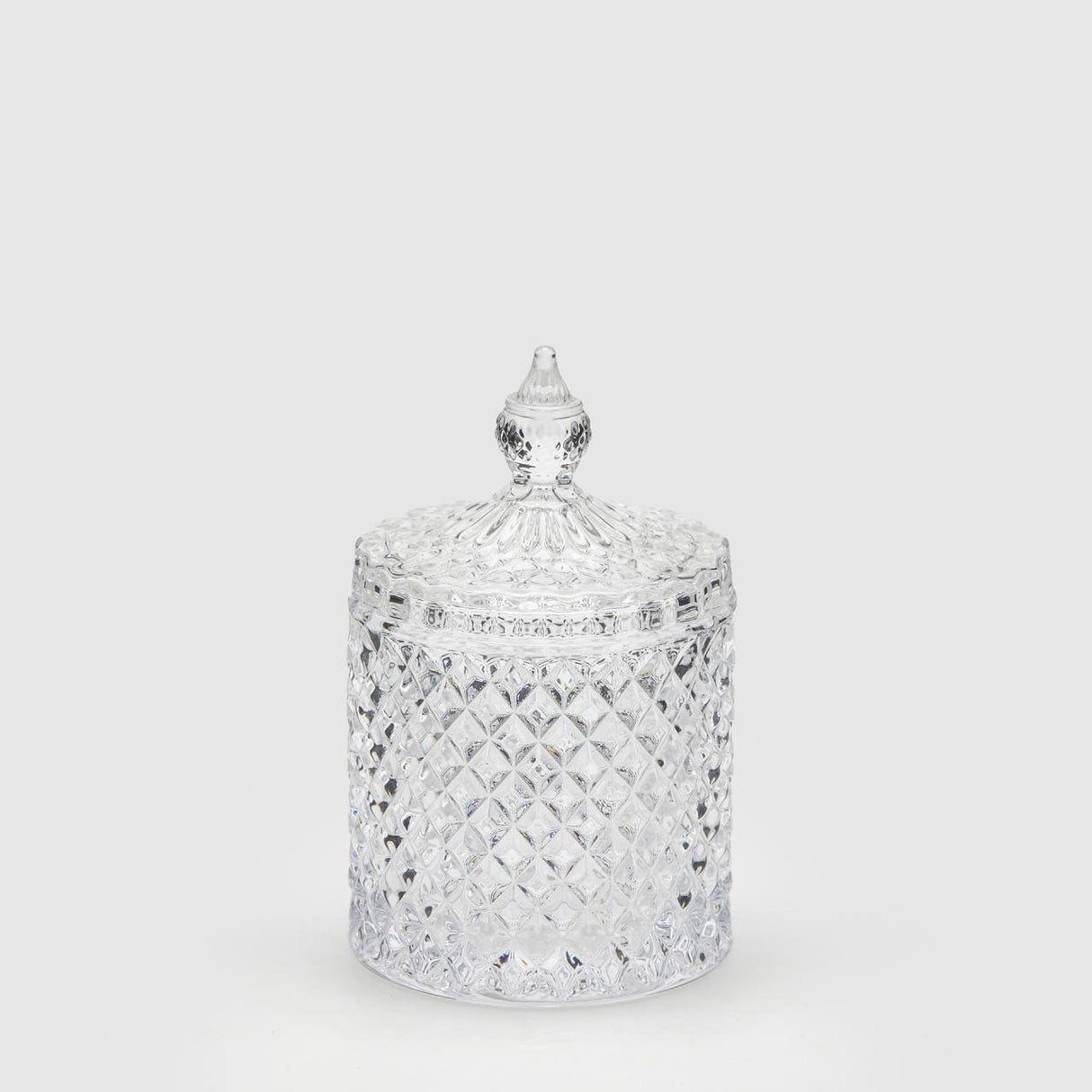 Scatola contenitore EDG Diamond in vetro trasparente sfaccettato 14x8,5 cm