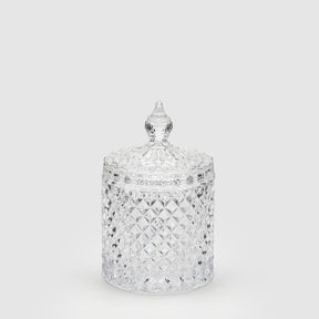 Scatola contenitore EDG Diamond in vetro trasparente sfaccettato 14x8,5 cm
