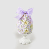Uovo di Pasqua EDG in poliresina con fiocco decorativo altezza 20 cm