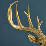 WERNS Lampada da Parete Parete Applique Cervo Harry 57,5x73,5cm Oro Poliresina