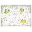 Vassoio con manici Easy Life in melamina decoro limoni e fiori 52x37 cm