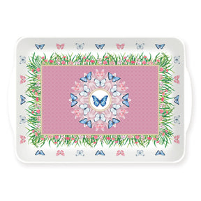Vassoio con manici Easy Life in melamina decoro primaverile 33x22 cm