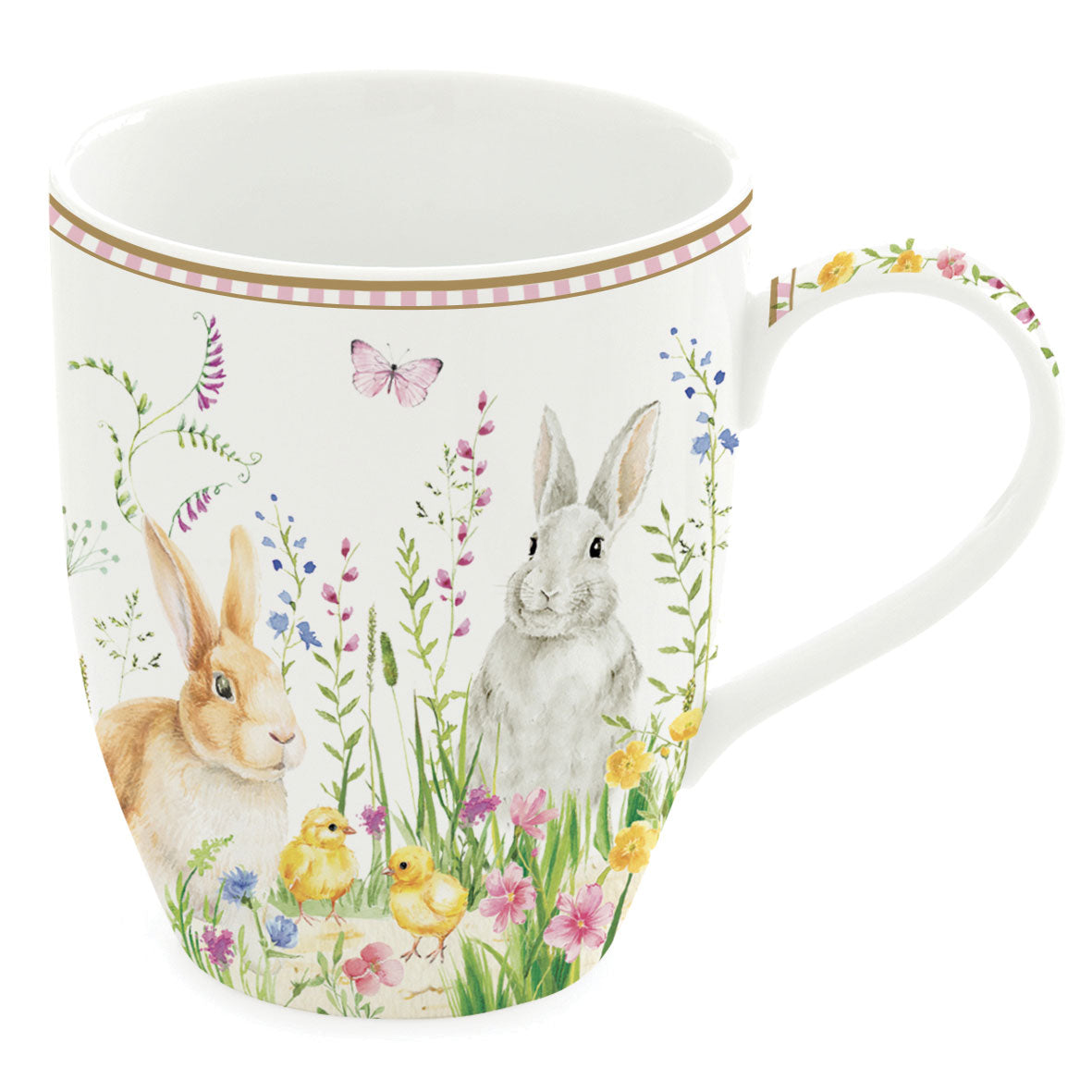 Tazza mug Happy Easter Easy Life in porcellana con decori pasquali 350 ml